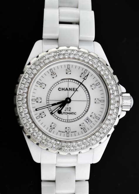 chanel j12 white ceramic watch with diamonds price